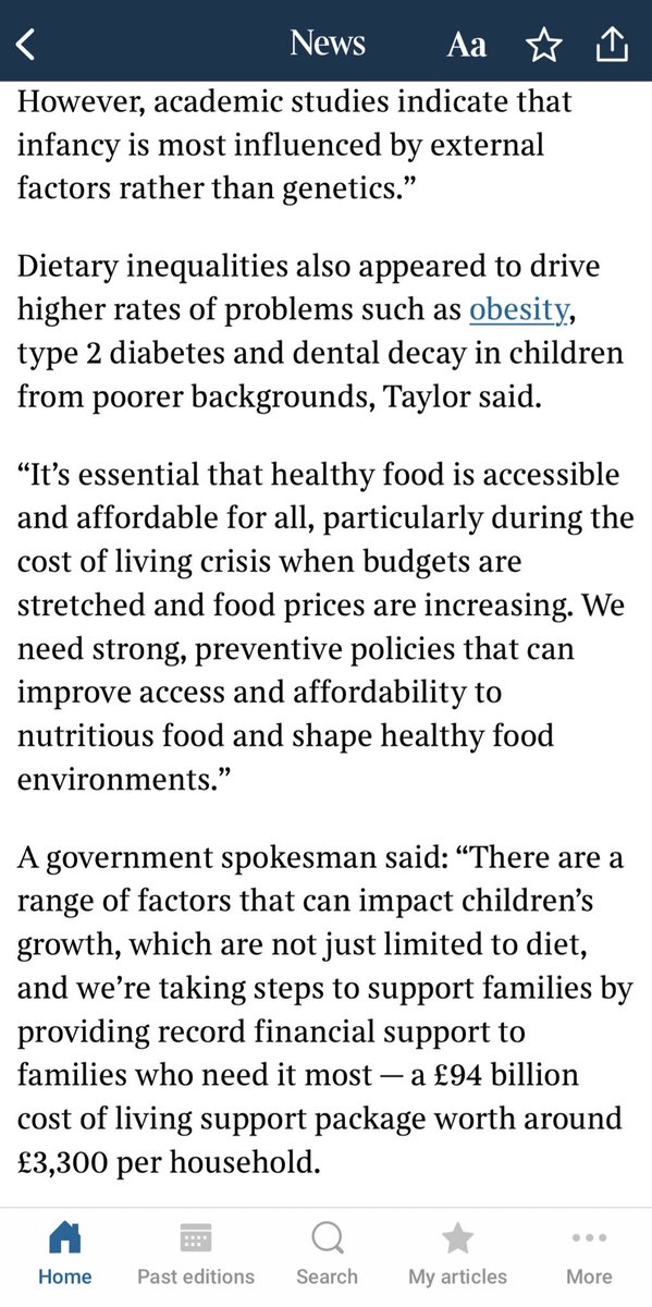 The high Ultra-Processed Food (UPF) diet in 🇬🇧 is linked to stunted growth among kids. Meanwhile, the Government has delayed numerous key policies that would reduce the proliferation of junk food & limited policies increasing access to nutritious food. 🗞️thetimes.co.uk/article/e55385…