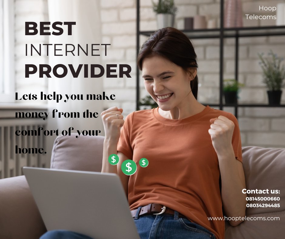TelecomsHoop's tweet image. With our internet services, you can maximize your online visibility &amp;amp; streamline your business process from the comfort of your home

Call 08034294485 or 08145000660 to sign up now.

hooptelecoms.com

#hooptelecoms #bestinternetprovider #streaming #efcc #inec #igbos #NDLEA