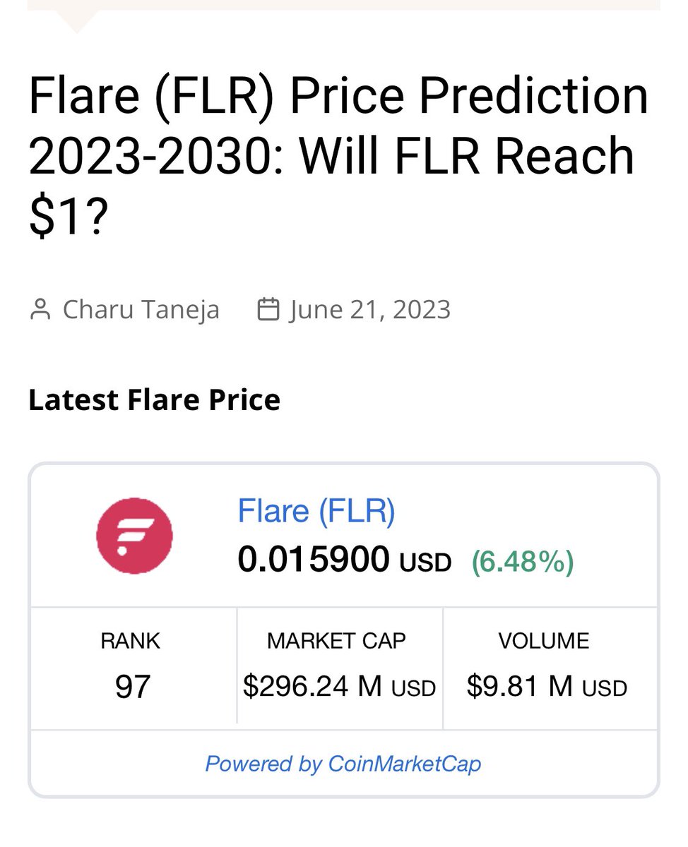 $1 $FLR prediction by 2030? 

Thoughts 🤔

crowdwisdom.live/crypto/flare-f…