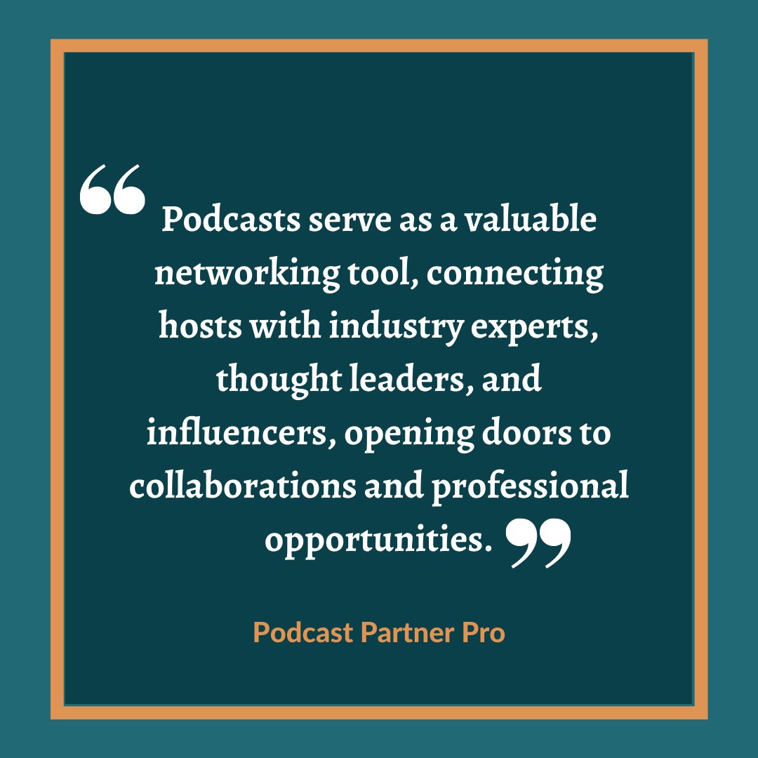 podpartnerpro's tweet photo. Podcasts serve as a valuable networking tool, connecting hosts with industry experts, thought leaders, and influencers, opening doors to collaborations and professional opportunities.
#podcastingindustry #podcastingtrends #podcastlisteners
#podcastingindustry #podcastingcommunity https://t.co/cDWiJ0D7Lf