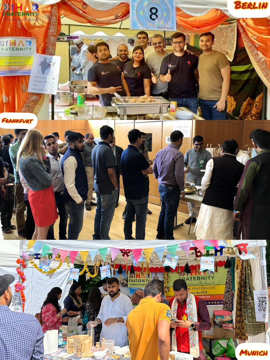 #BiharFraternity Food stalls serving range of authentic and delicious #Bihari cuisine in different cities of #Germany.

@eoiberlin 
@GermanyinIndia 
@CGIFrankfurt 
@cgmunich 

#indianfood #biharifood #biharicuisine #indiancuisine #foodlover #foodblogger #indianingermany