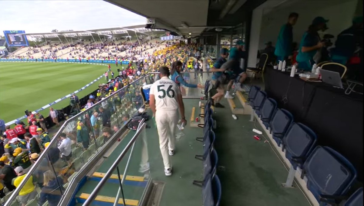 DoctorLFC's tweet image. Mitchell Starc wasn't selected for the 1st Ashes test and here he is immediately after the match, clearing the cups and other litter for everyone in his team. Gives you an insight into the team spirit within this Australian team. No wonder they're winning everything.