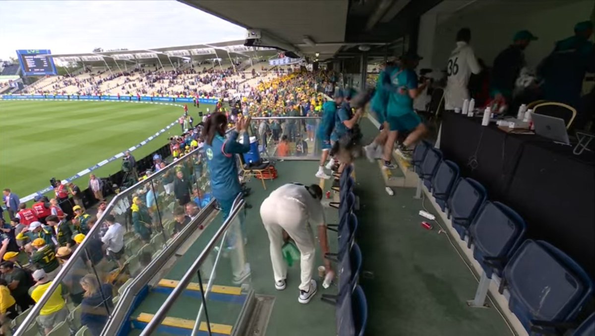 DoctorLFC's tweet image. Mitchell Starc wasn't selected for the 1st Ashes test and here he is immediately after the match, clearing the cups and other litter for everyone in his team. Gives you an insight into the team spirit within this Australian team. No wonder they're winning everything.