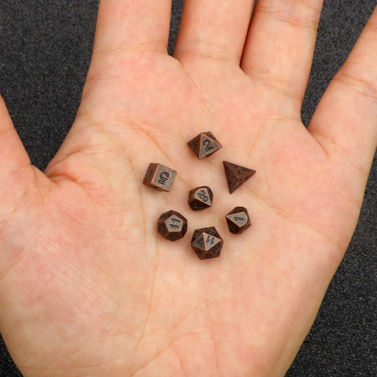 haxtecgame's tweet photo. We made some super tinty metal dice. Just as the size of peas. Any suggestions on the package?
They are super cute. And easy to be lost, to be honest.

#haxtecdice #metaldice #minidice #tinydice #dnddice #diceset #dungeonsanddragonsdice #rpgdice #ttrpgdice #tinydice https://t.co/2a39MNaYOL