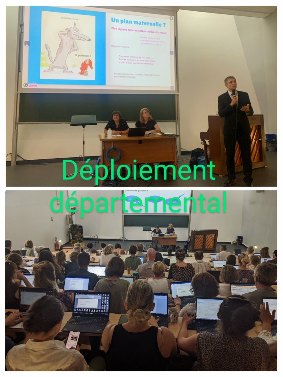 Clement_F76's tweet photo. Journée #planmaternelle pour #formateurs @dsden27 @ac_normandie :
✅ Présentation départementale 🎤
✅ Conférence langue / langage 😲
✅ Éléments incontournables #cycle1 en tables rondes par groupe #maternelle27 👨‍💻
➡️ le début d'une scolarité épanouie 🎇
@ChGavini @MoncadaFra https://t.co/gspPW5tha2