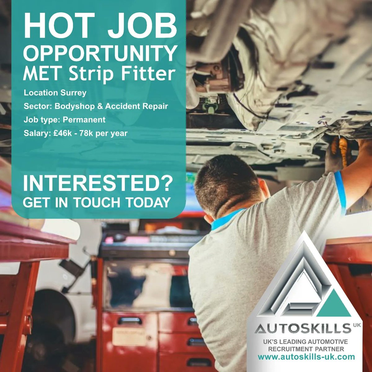 🔥HOT JOB🔥   

MET Technician / Strip Fitter  

Bodyshop & Accident repair  

Salary - Up to £78,000  

Location - Walton on Thames  

Click here to apply:   buff.ly/3CGXiIB  

#automotive #waltonjobs #waltononthames