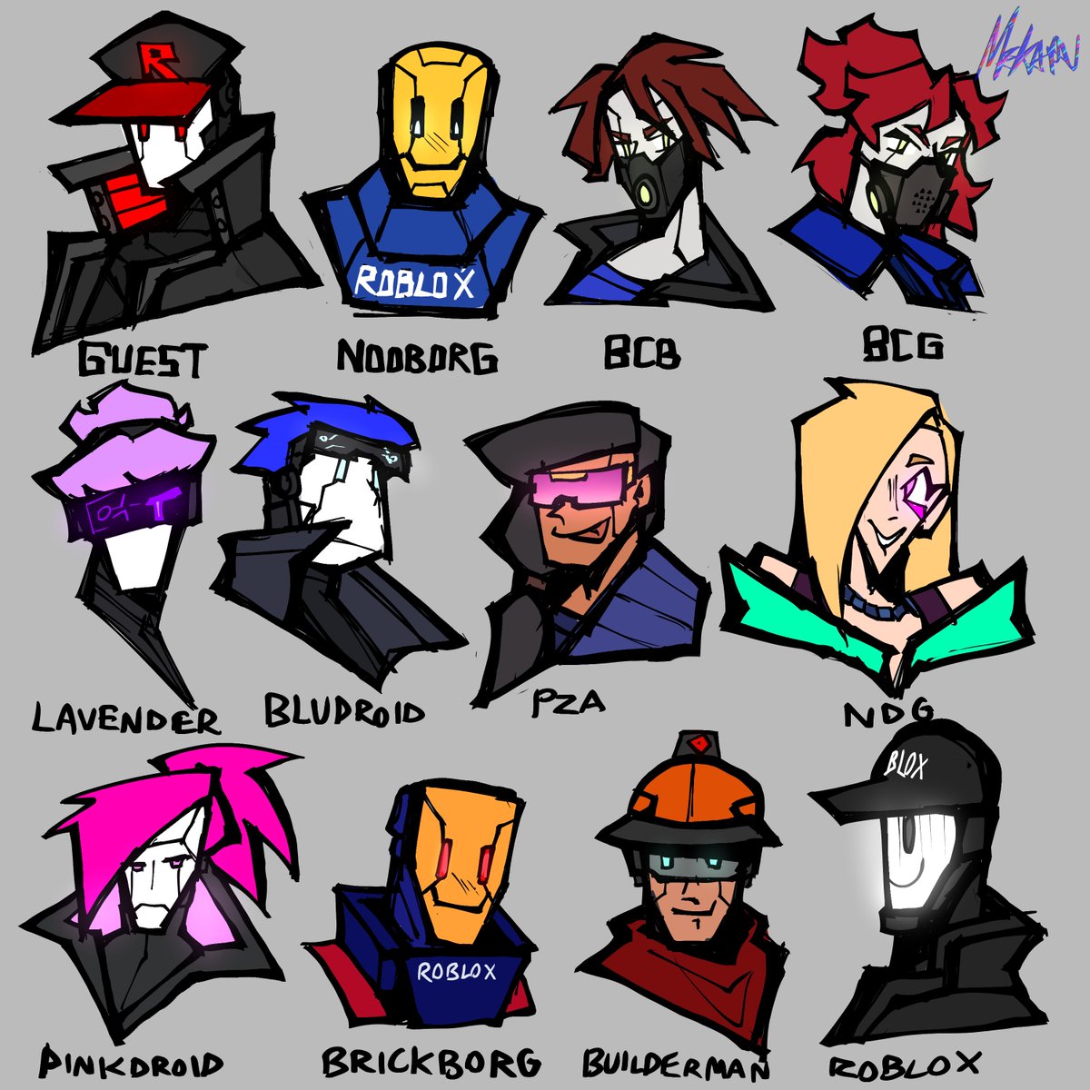 The cyberpunk cast
#Roblox #RobloxArt