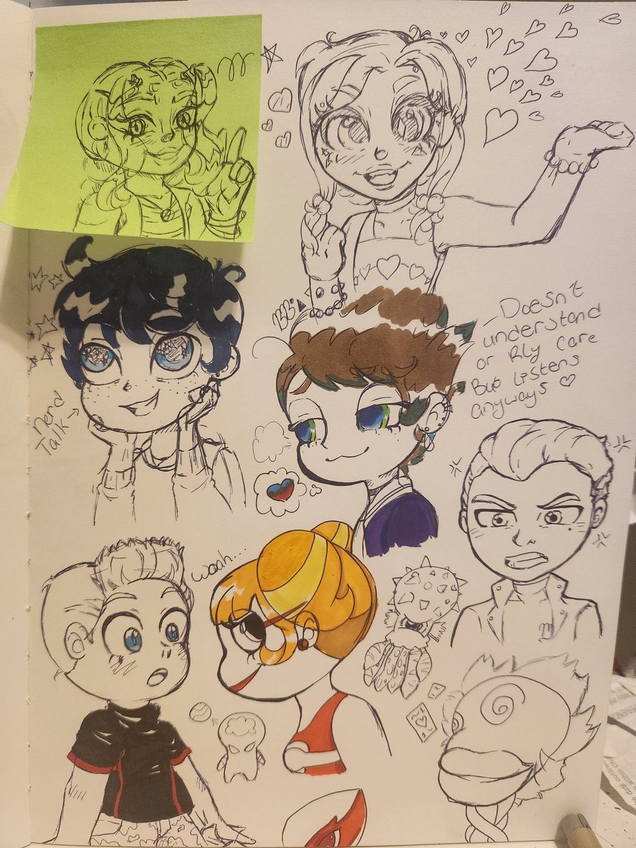 DeVillainess1's tweet photo. Should've taken the pic before the coloring attempt, but it is what it is
Another Monster Buster Club sketch dump
Danny and Chris are my fave
1st time drawing John and Mark!#monsterbusterclub #myart #fanart #traditionalart #artdump https://t.co/m8fXlpRPj0