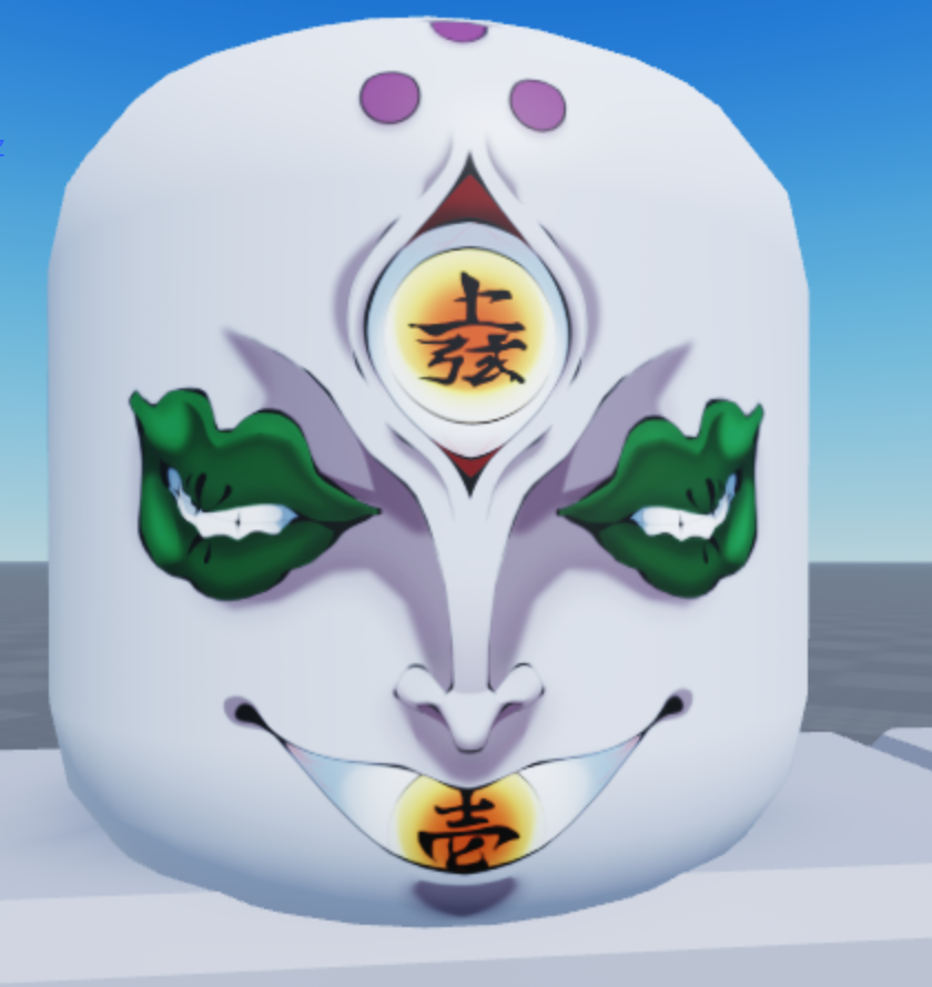 Bleebus2's tweet image. Made a face for Upper Moon Gyokko from Demon Slayer. #RobloxDev #robloxart #robloxartist #roblox #RobloxArtCommissions