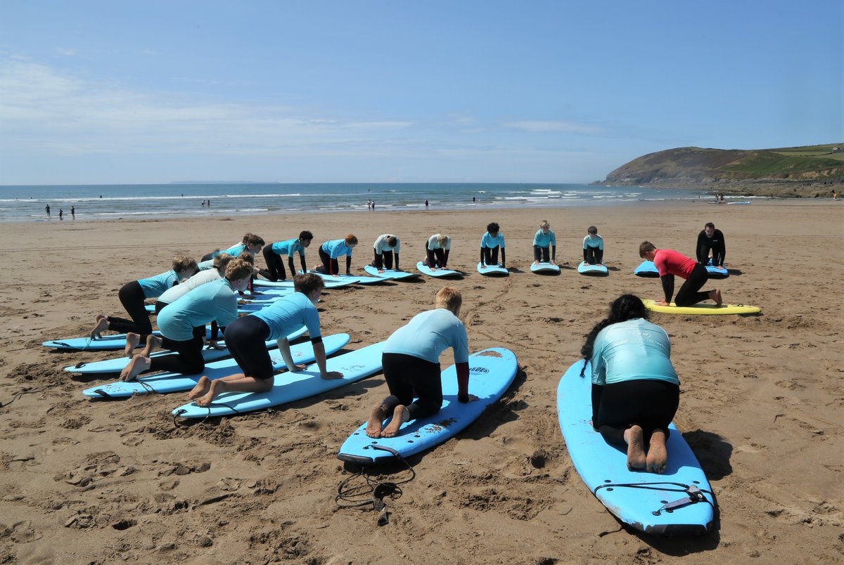 AdventuresAtRBC's tweet photo. The Year 9s enjoying a fantastic surf after the rigours of the coasteering session. What a tremendous experience for all the boys. They have loved every minute! https://t.co/nE7g4cMIXO