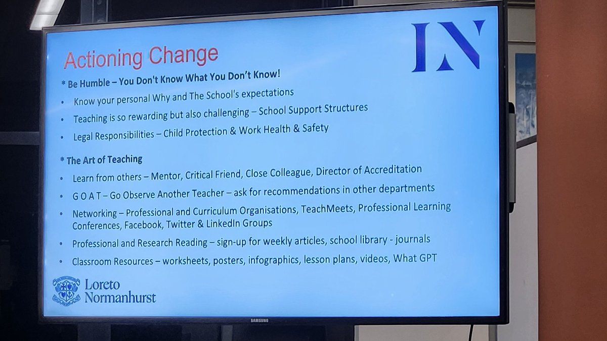 Actioning change....love this from Jacqui today #teachmeet