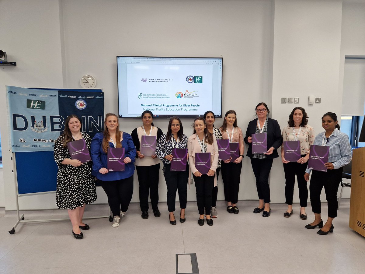 Quick photo op. of the facilators team before we start todays #NFEP2023 session in <a href="/stjamesdublin/">St James's Hospital</a> 📷💜 

#Fraity23 #StrongerTogether 

<a href="/deirdrelanglang/">Deirdre Lang</a> @ProfOrtuno <a href="/ahernemer/">Emer Ahern</a> @ICPOPIreland <a href="/MISAEducation/">Care of the Older Person, Education & Training</a>