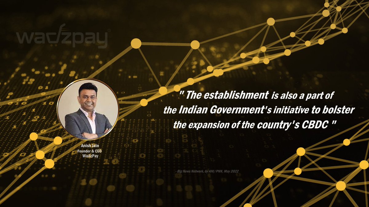 JustYohan's tweet photo. "#WadzPay's new #India branch will provide #Blockchain Solution consulting, application, development, and delivery services to Customers all over the #World."

- Big News Network, by ANI/PNN, May 2022

$WTK #WTK #WPC #CBDC #Wearewadzpay #CBDCInitiative #IndianCBDC #WadzPayIndia https://t.co/UKb6fdCwxH