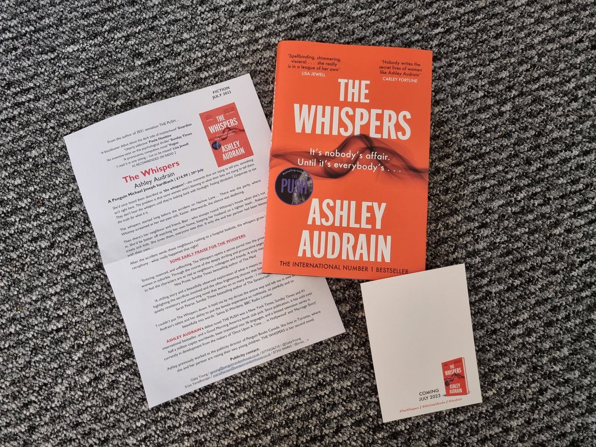 My FOMO is over!!

Thanks so much to @MichaelJBooks & @JenLovesReading for my gorgeous copy of #TheWhispers by Ashley Audrain.

Very excited to read this. It's out 20th July!

#bookmail #booktwt #bookbloggers #BookTwitter