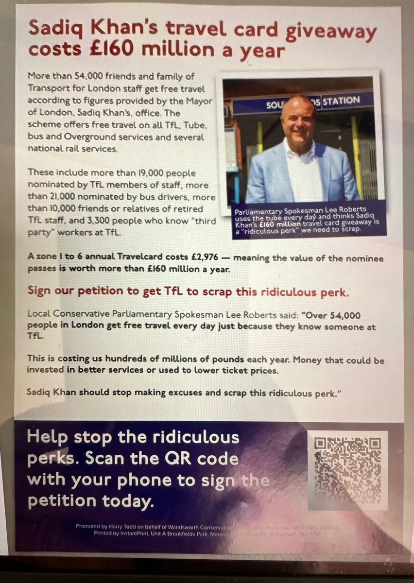 While people struggle with the cost of living crisis, and physical attacks against our staff are at an all time high, the @Conservatives are putting these up at LU stations, making it look like it’s TFL posters and putting our staff at more riak from assault @RMTunion @RMTLondon