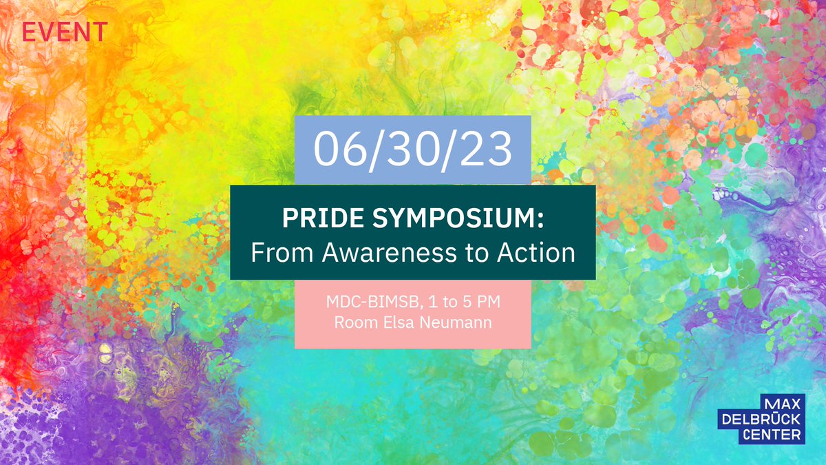 Calling all trailblazers and change-makers: #PrideSymposium is back at #mdcBerlin on June 30, fostering a community of #diversity in #science and exploring the intricate interplay between #sexuality and #gender! 🌈 #PrideMDC23 #PrideMonth #LGBTQ #STEM 👉 mdc-berlin.de/pride-mdc2023