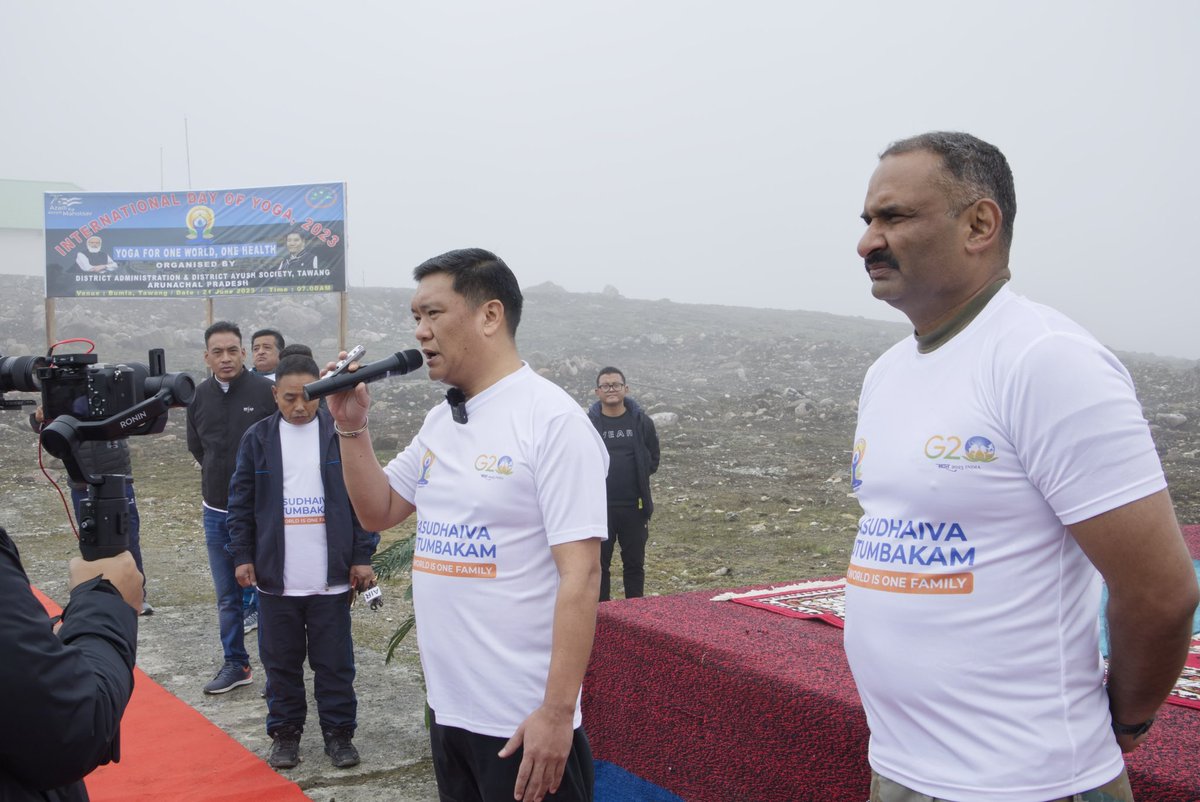 PemaKhanduBJP's tweet photo. The event was also joined by MLA Shri @TseringTashis Ji, Commander of Tawang Brigade Brig NM Bendigeri, DC KN Damo and SP B Kamduk. 

2/2 https://t.co/QNQuiH85qH