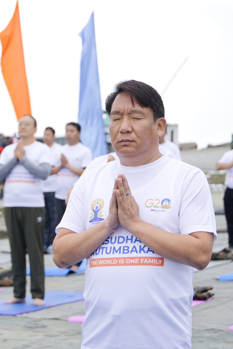 PemaKhanduBJP's tweet photo. The event was also joined by MLA Shri @TseringTashis Ji, Commander of Tawang Brigade Brig NM Bendigeri, DC KN Damo and SP B Kamduk. 

2/2 https://t.co/QNQuiH85qH