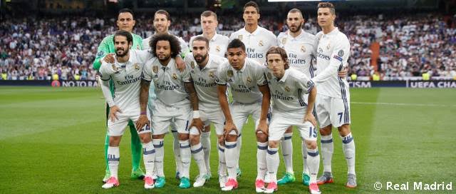 Carvajal - 12 years
Ramos - 15 years
Varane - 10 years
Marcelo - 15 years
Modric - 11 years
Casemiro - 9 years
Kroos - 10 years
Isco - 9 years
Cristiano - 9 years
Benzema - 14 years

The longevity of this three-peat UCL XI is unreal. An out and out Madridista squad.

#RealMadrid