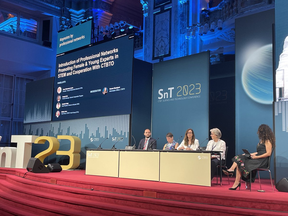 #SnT2023 be passionate, curious, bold and inclusive: reach out to women &amp; young people in #STEM and seek out all opportunities <a href="/CTBTO/">CTBTO</a> and @CTBTOCYG