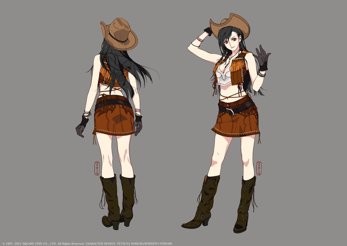 Genki on Twitter "Cowboy Outfit Tifa"