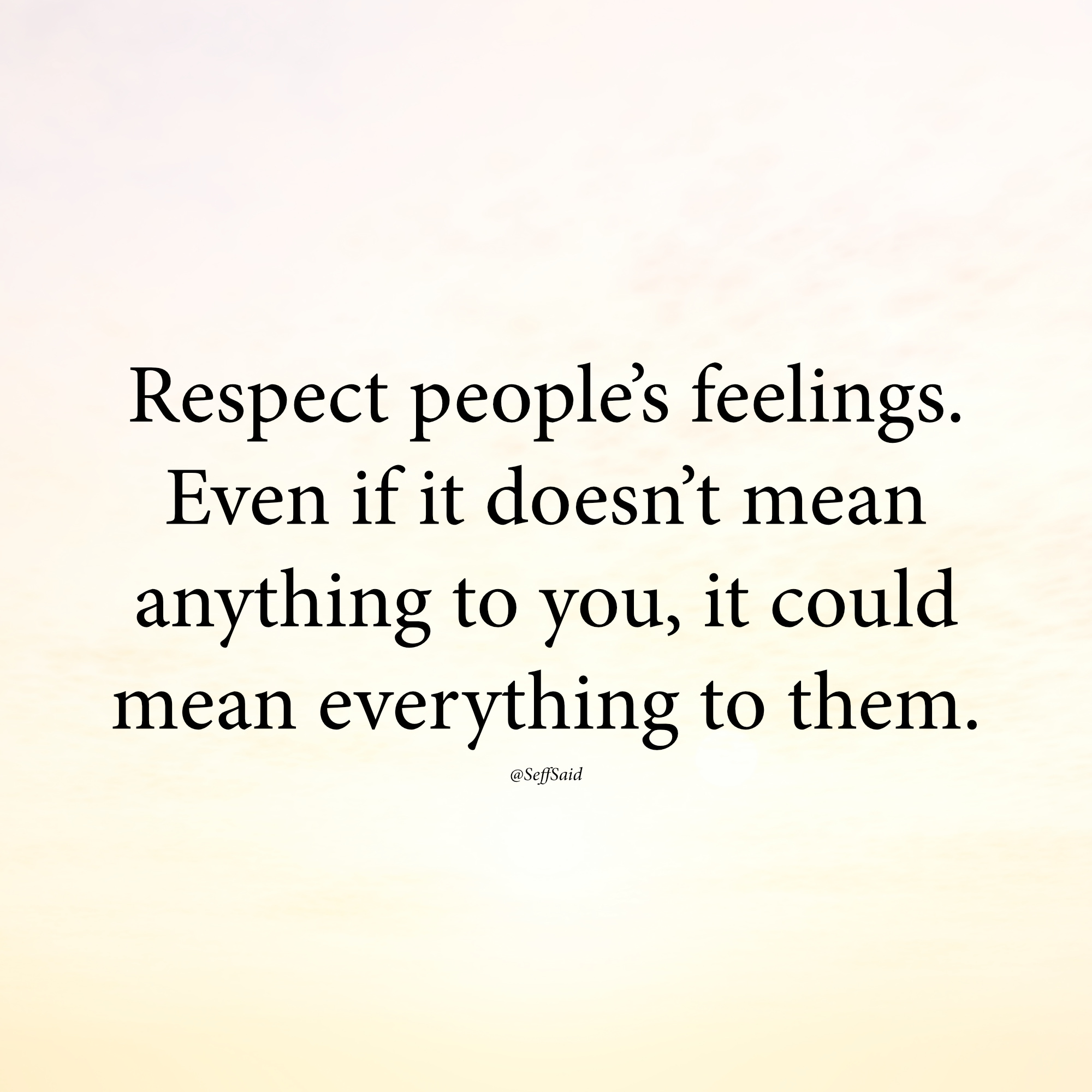 respect others feelings