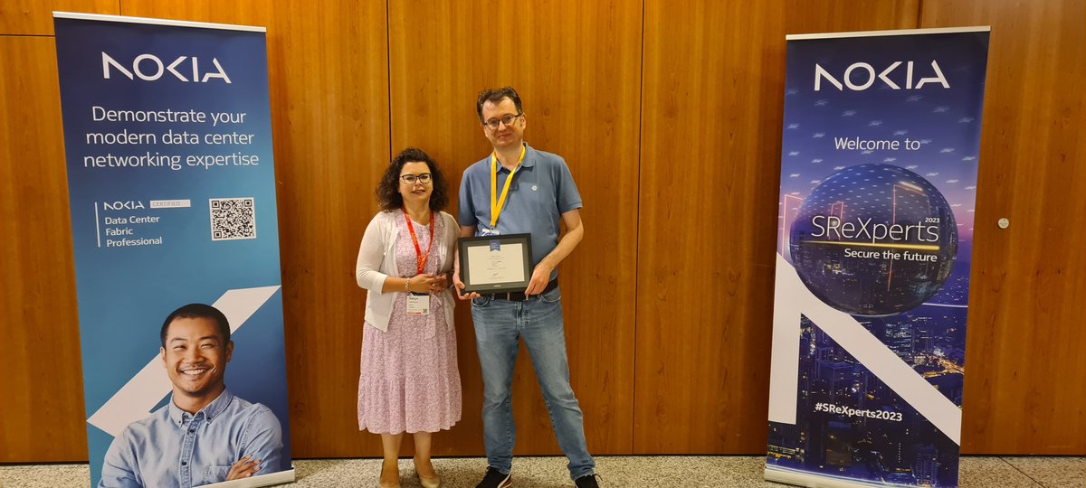 nokianetworks's tweet image. &quot;Congratulations to @Piotr Chytla, who received their Nokia Data Center Fabric Professional certification, demonstrating their expertise in data center fabrics at #SReXperts23 last week! Keep up the great work!&quot;