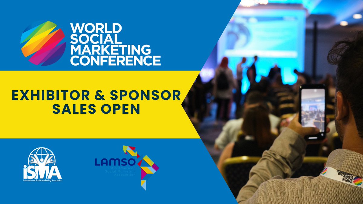 SUPPORT WSMC
Does your organisation want to create platforms for change? ♻️🌎
Support us & showcase your work, build relationships and foster partnerships with new connections. 
Sponsor & Exhibition Sales are open: bit.ly/WSMCali 
#WSMC23 #SocMar #BehaviourChange