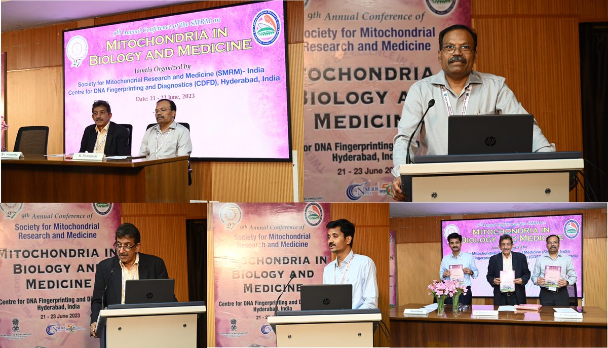 9th Annual Conference of the Society for Mitochondrial Research and Medicine from June 21-23, 2023 jointly organised by SMRM and CDFD. Inaugural session. #cdfd @DBTIndia