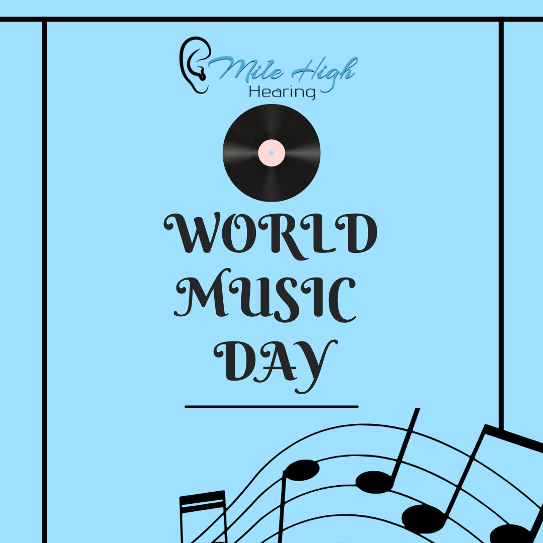 MileHighHearing's tweet photo. 🎶🎼Happy World Music Day!🎼🎶
Check out these facts about listening to music...it can improve your mood, reduce stress, lessen anxiety, and more. Make sure to listen at safe levels so you can enjoy music for years to come. #WorldMusicDay #MileHighHearing #ProtectYourHearing https://t.co/DuGWkvwugu
