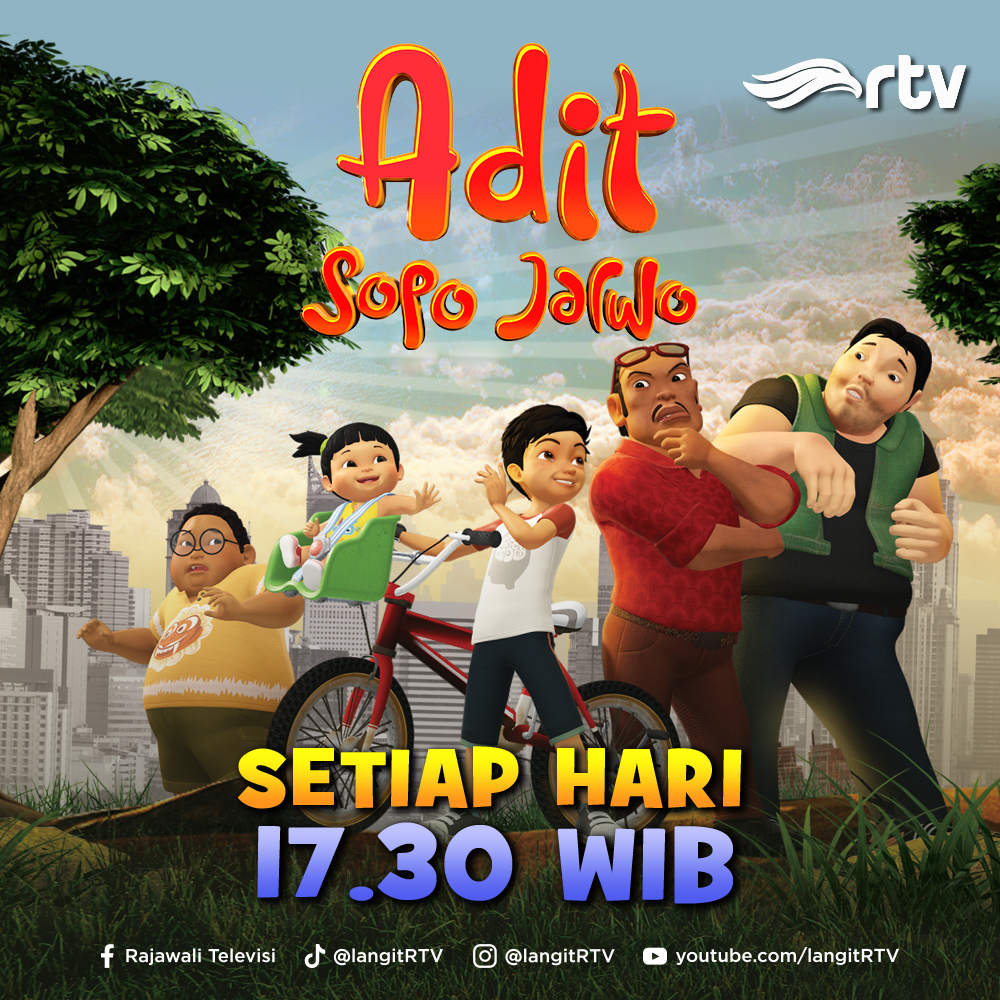langitRTV's tweet image. Keseruan sore ini jangan sampai kalian lewatkan ya guys, tentunya kita akan ikuti misi dari Bang Jarwo loh! Penasaran kan gimana serunya? Saksikan ADIT SOPO JARWO sore ini pkl. 17.30 WIB hanya di RTV Makin Cakep

#asj #programrtv #rtvdigital