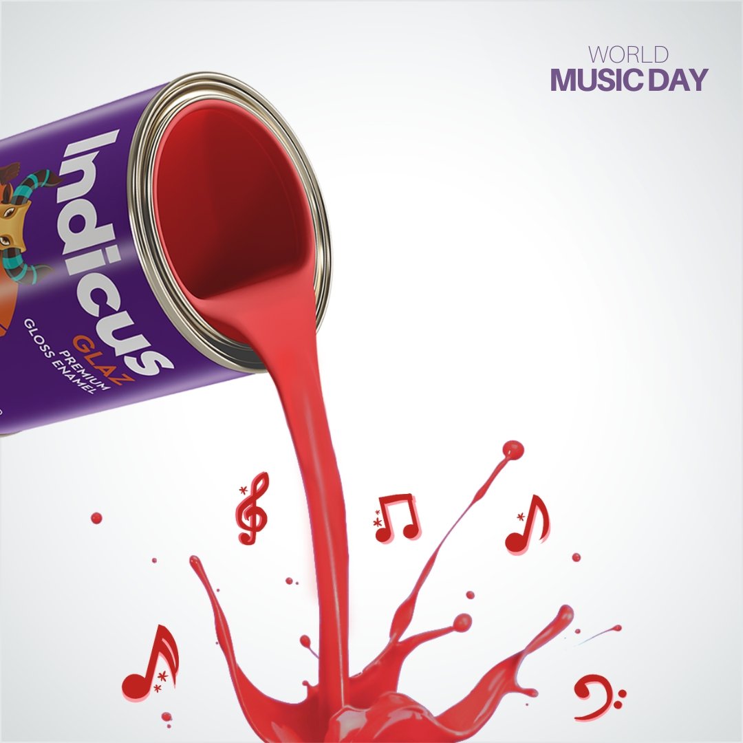 Paint your world with music and colors! 🎶

#HappyWorldMusicDay #WorldMusicDay #MusicDay2023 #MusicalVibes #RhythmAndMelody #Tunes #Melodies #Music #IndicusGlaz #IndicusPaints #Indicus #VNCgroup