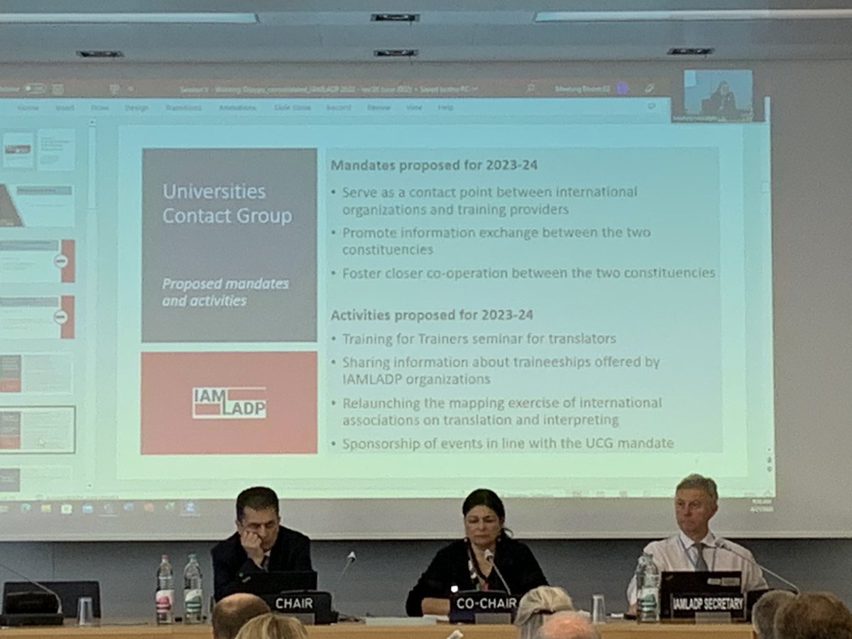 jhsaseta's tweet photo. Activities of the Universities Contact Group presented at the #IAMLADP anual meeting. Hard work, tangible results.
Thanks to all involved!
@EUInterpreters https://t.co/Y7xKj1Qw4f