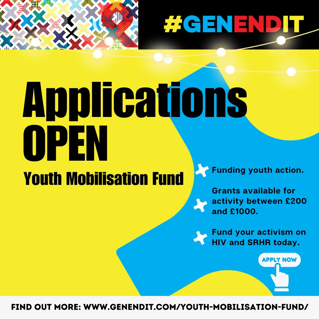 Applications are now OPEN for the @GenEndIt Youth Mobilization Fund! Grants are available from £200 to £1000 GBP. These are small flexible grants for young leaders to lead community action. ℹ️ Supported by @UNAIDS and @RestlessDev 🔗 bit.ly/3qSXZf8