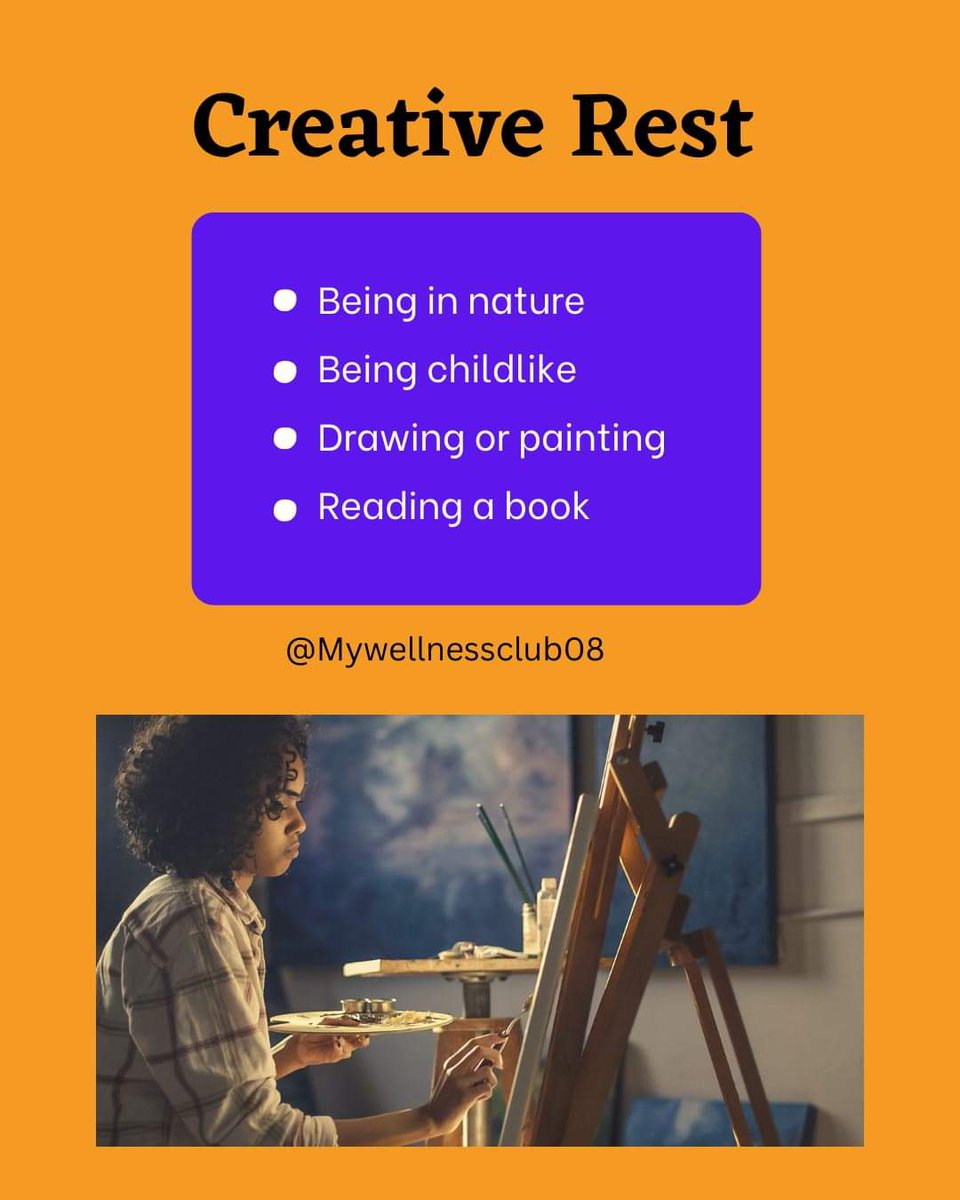 MyWellnessClub8's tweet photo. It is essential that you rest, any type of rest will help increase your productivity. https://t.co/vwLgITxLWW