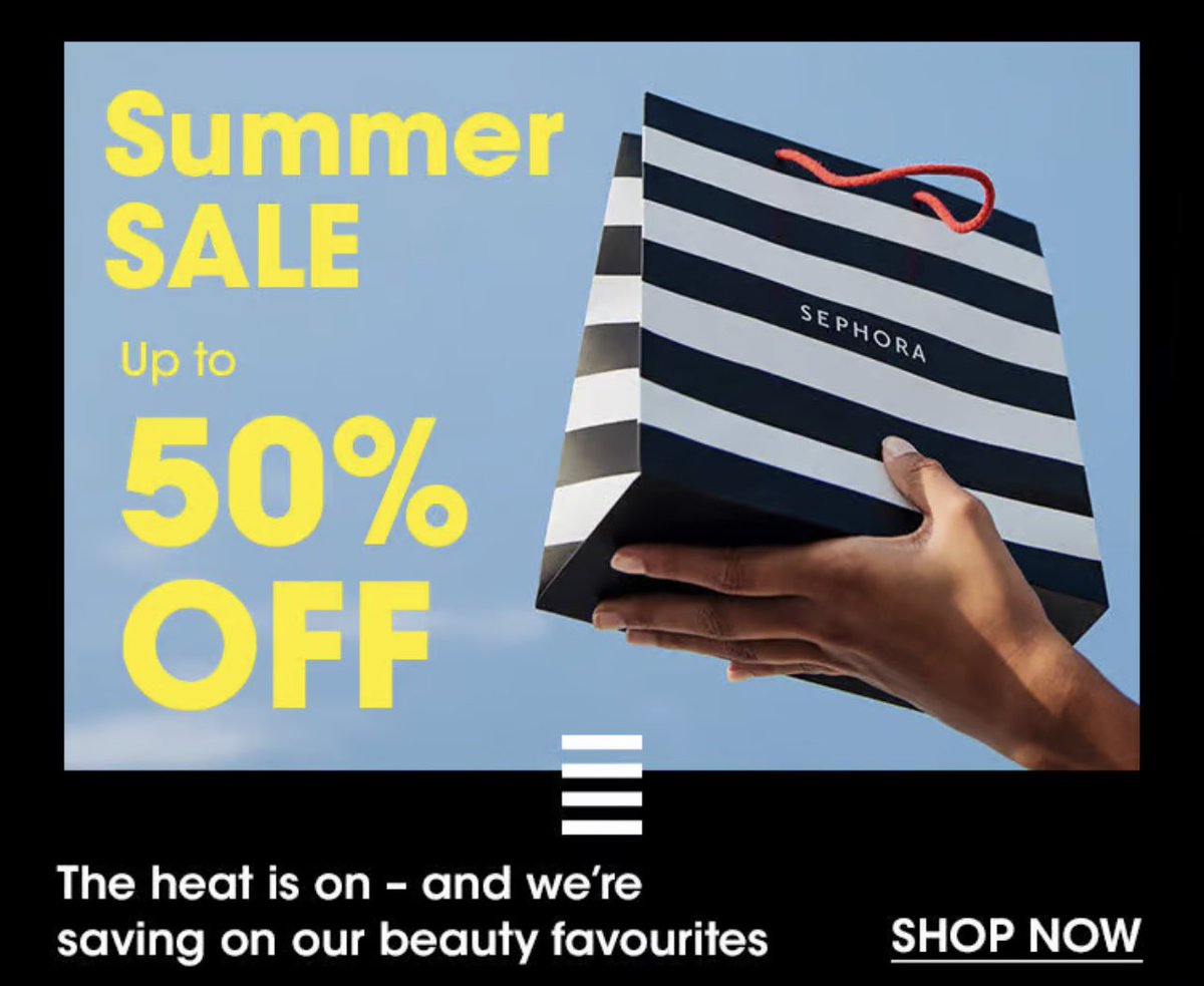 diarybeautygeek's tweet image. ✨Sephora UK Offers✨
Shop—&amp;gt; tidd.ly/3ND4pXJ
Summer sale up to 50% off 
Sephora Collection up to 30% off 

Aff/ad #sephora #sephoracollection #summersales #dailydeals