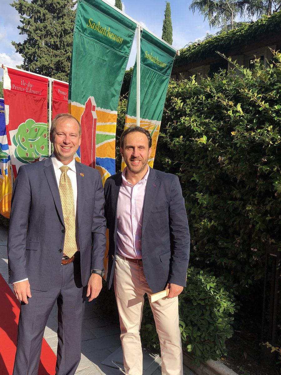 jhshirley's tweet image. In Madrid, Spain meeting with Ambassador Drukier at the official residence of Canada-Spain. Several of our @rivercityinnov1 clients are here. Forging new partnerships and growing the business for cold chain monitoring in Spain. Love what we do. 🇨🇦🇪🇸🎉 #IoT #FoodTech #ColdChain