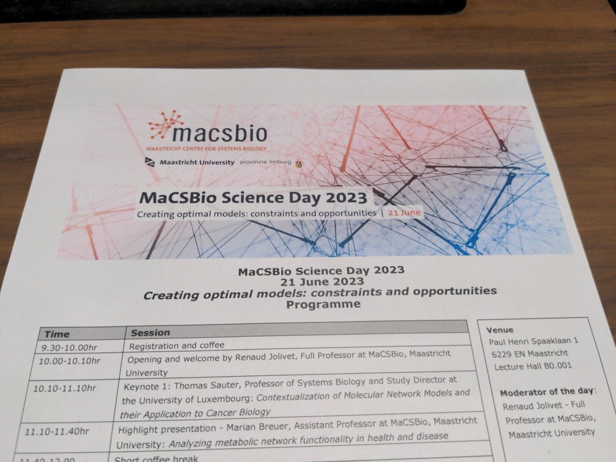 We are excited to start the <a href="/MaCSBio/">MaCSBio</a> Science Day 2023! Full program with 2 keynotes, highlight talks, student talks and lots of opportunities to network during the poster session, lunch and drinks!