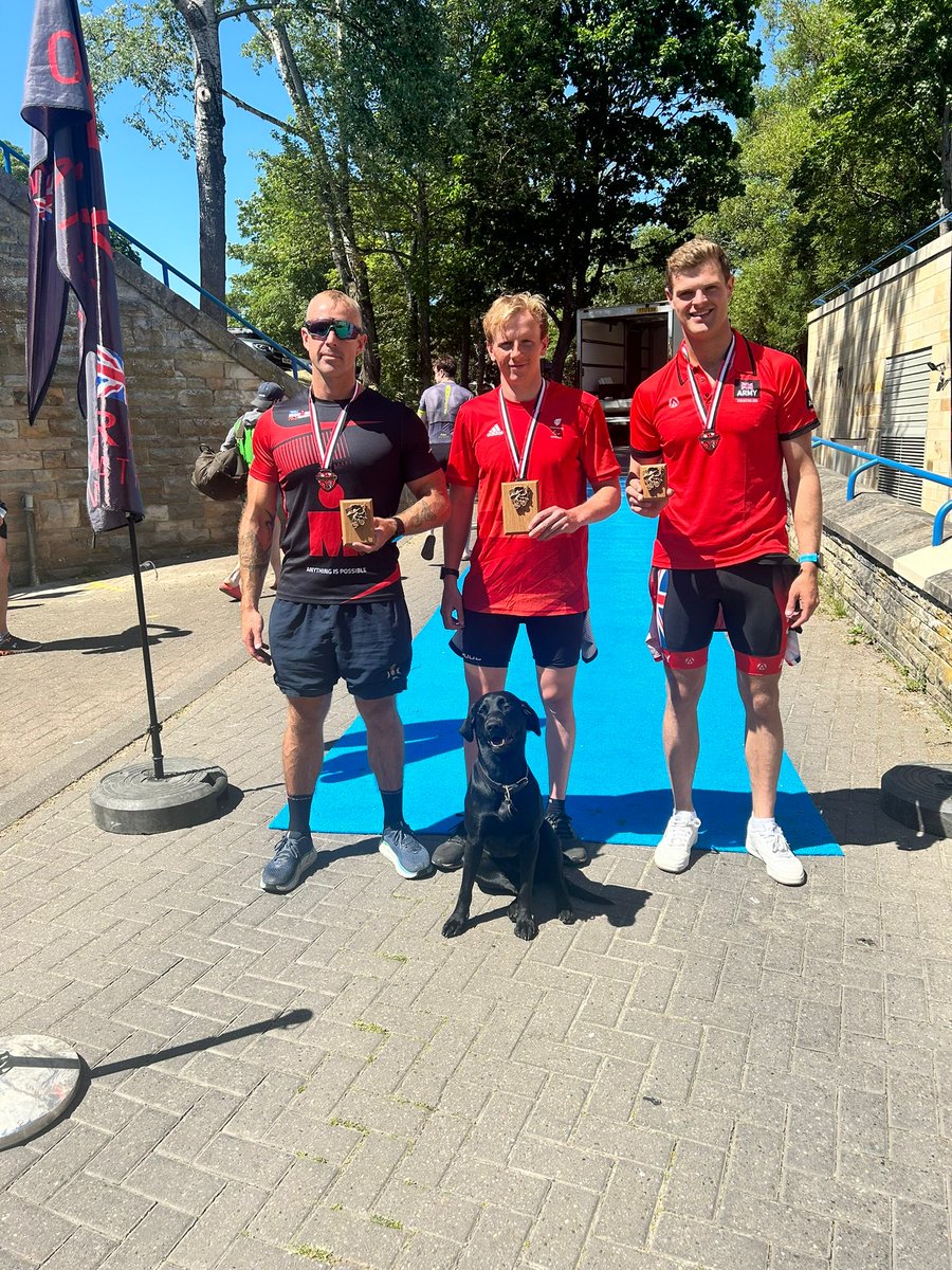 Some EXCITING performances from the competitors at the UK North Triathlon Race 2 with only half a second between 1st & 2nd place! 👏 🥇 Cpl Cooper, @5Med_Regt 🥈 WO2 Bowman @LDLightCav 🥉 Capt Innes, ATR Grantham @BritishArmy @ArmySportASCB #TheBlackRats #ArmyintheNorth