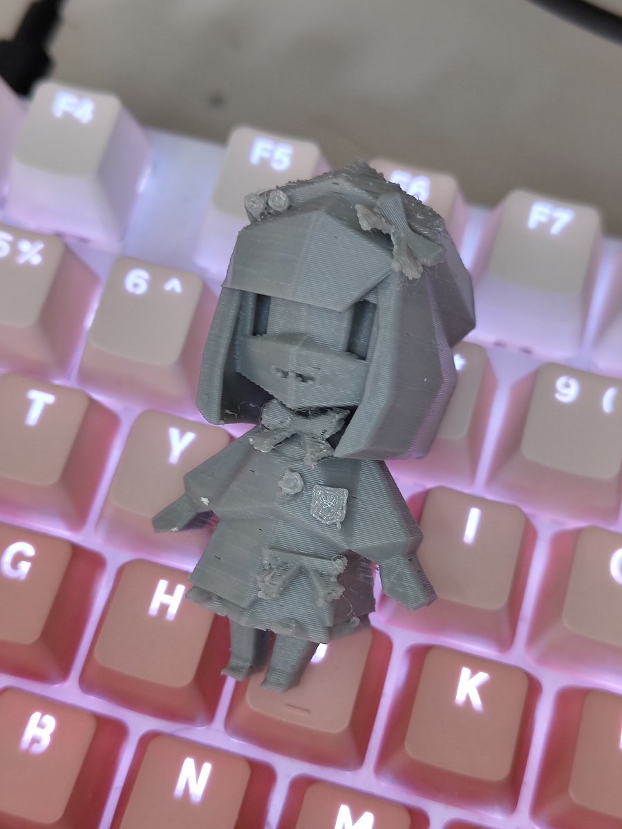 Mesh is largely complete but my printer is kind of broken. #るるのアトリエ #3Dprinting