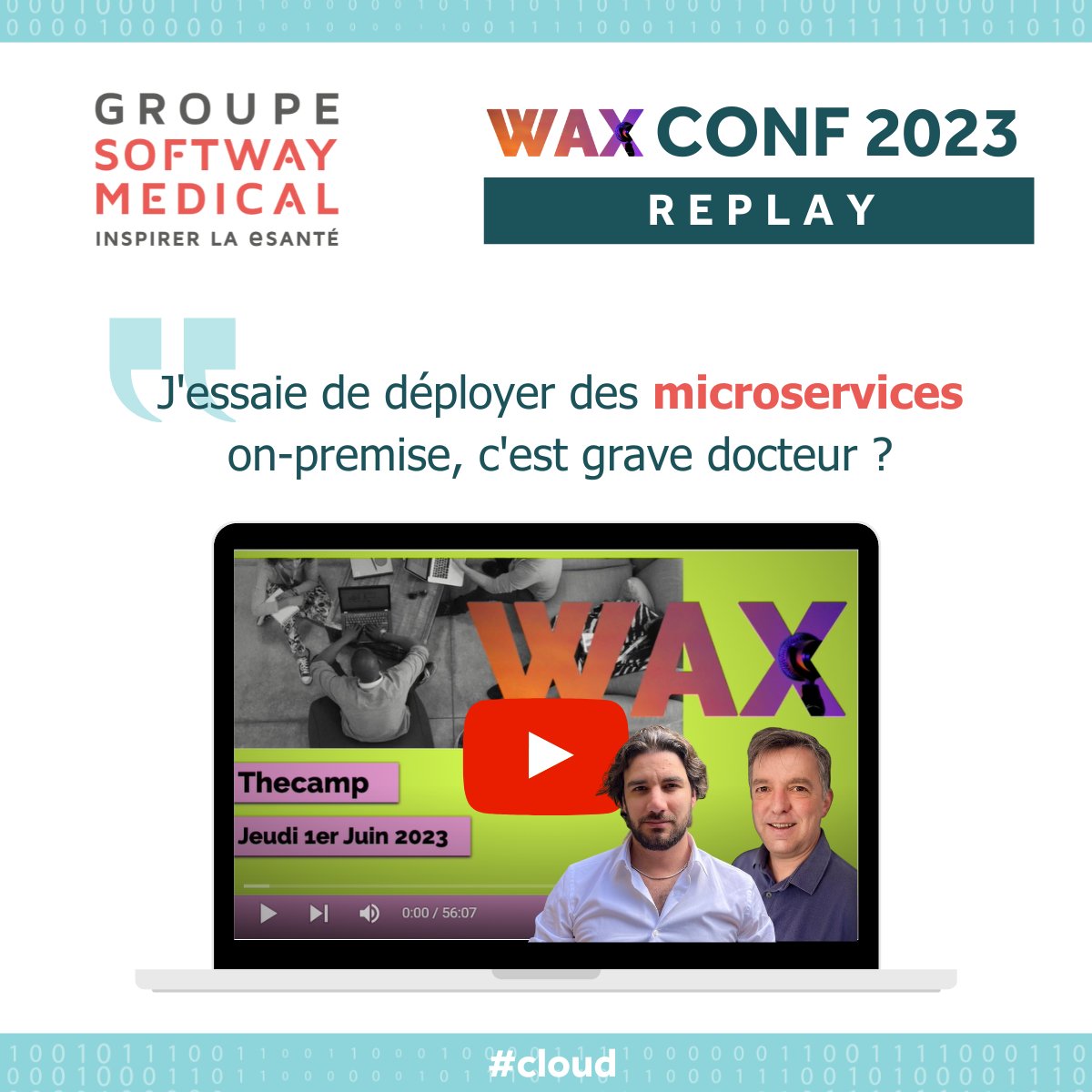 #REPLAY “J'essaie de déployer des microservices on-premise, c'est grave docteur ? “
Retrouvez l’intégralité de la conférence animée par <a href="/SoftwayMedical/">Softway Medical</a> et <a href="/IKKILeague/">IKKI League</a> lors de la #WAXCONF 2023.
softwaymedical.fr/waxconf-2023
Merci <a href="/FGTECHTEAM/">Les Filles & Les Garçons de la Tech</a> !