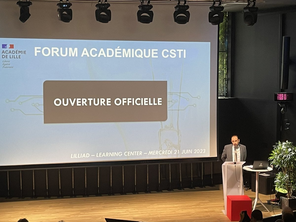 L’équipe #MéliSciences est présente aujourd’hui au #ForumAcadémiqueCSTI organisé par <a href="/AcLille/">Académie de Lille</a> - <a href="/CAST_LILLE/">David Campagne</a> introduit cette journée qui promet d’être riche en rencontres et échanges ! #sciencesetsociété
