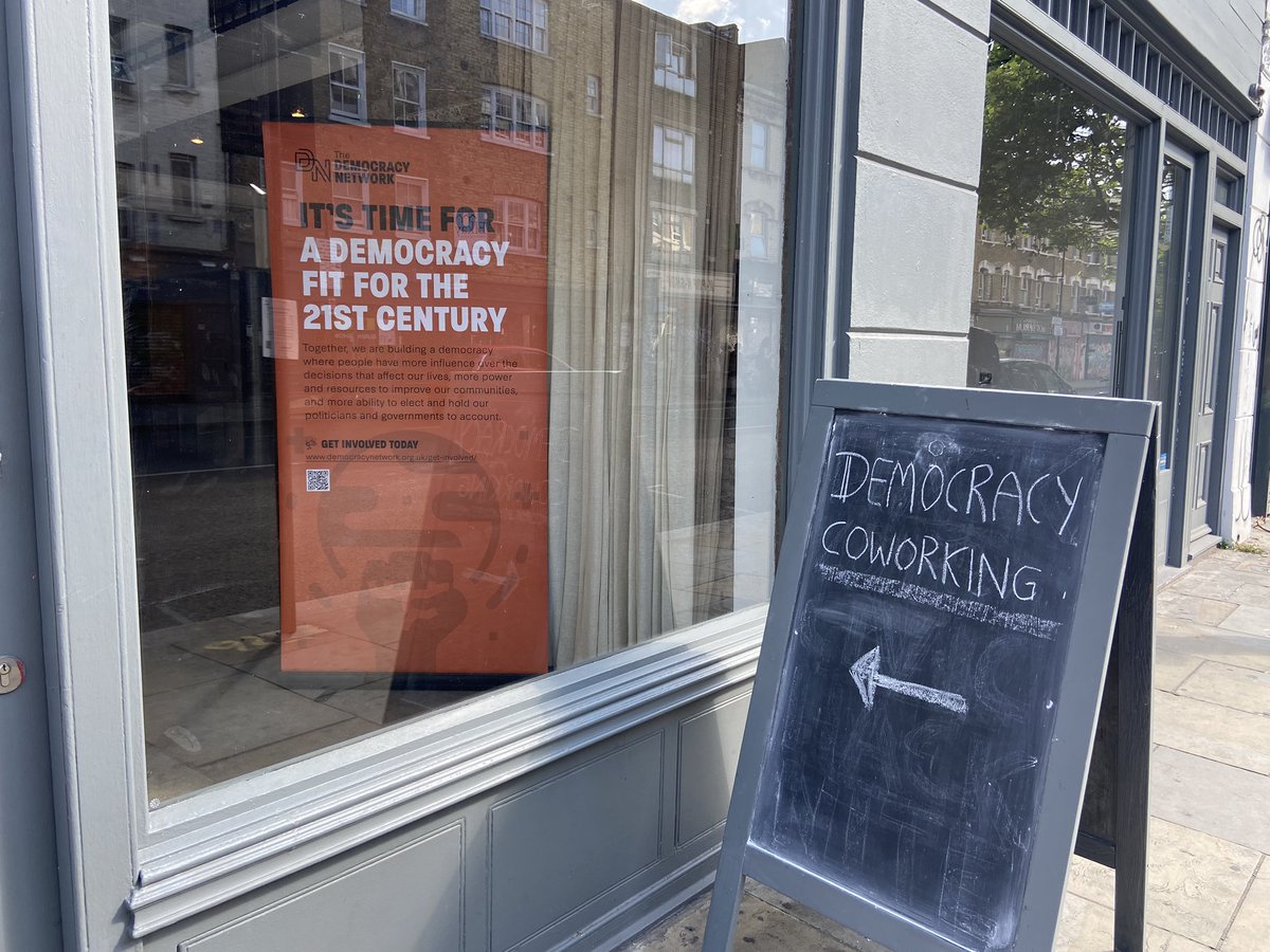 Join us for Democracy Coworking today at Newspeak House in Shoreditch - drop in at anytime and meet others working to  strengthen democracy in the UK