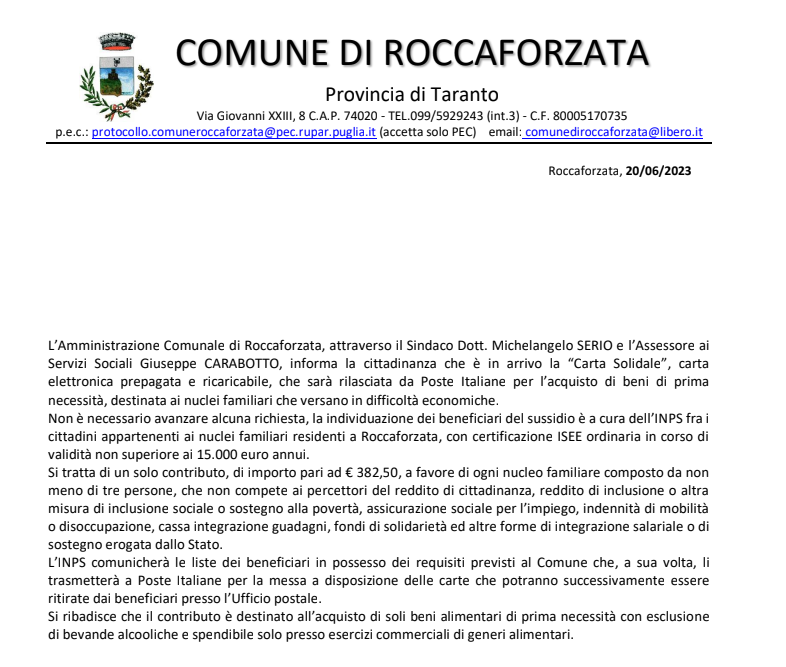 roccaforzata's tweet photo. AVVISO https://t.co/mvx46MJu3Q