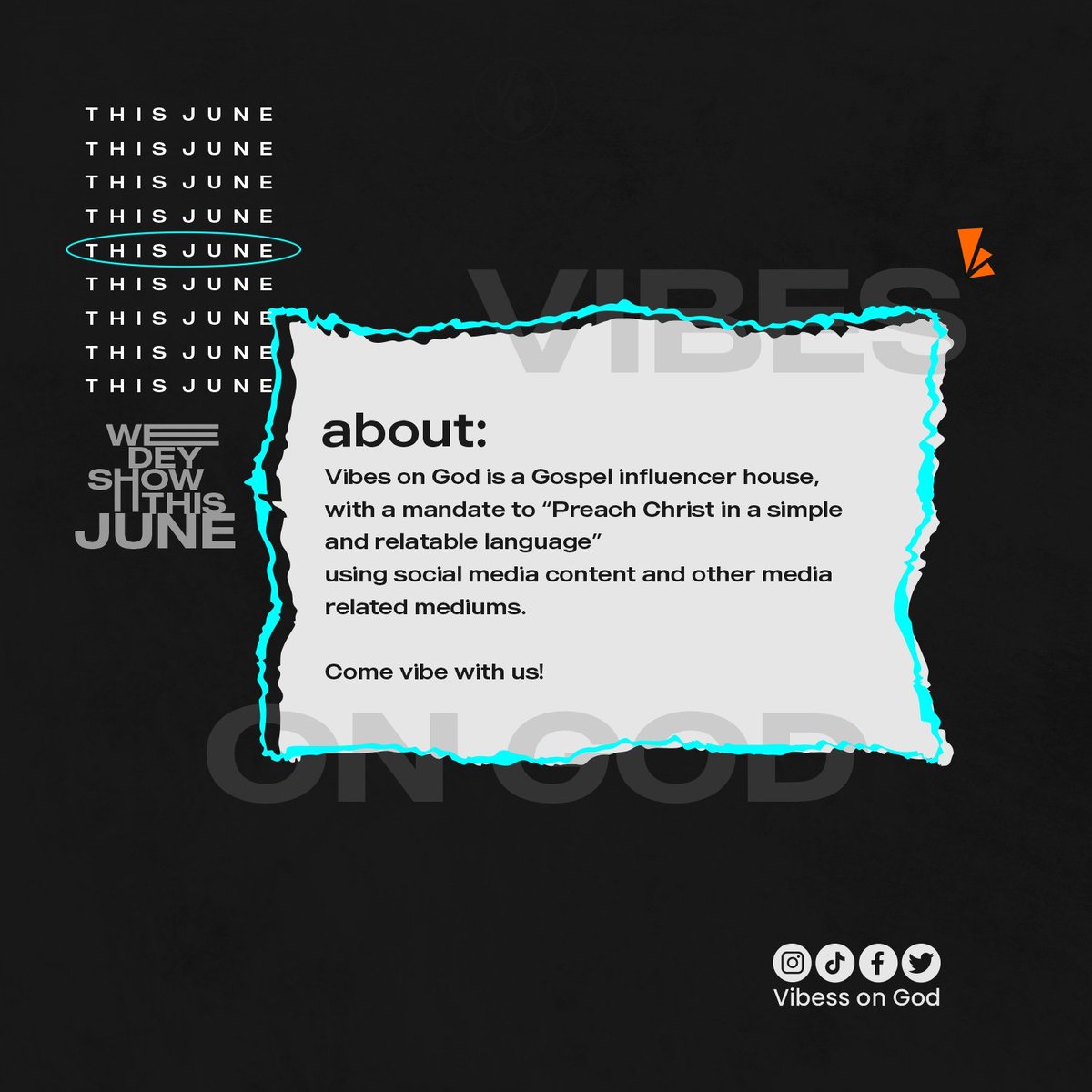 VibesonGod_'s tweet photo. Welcome to Vibes on God!

At Vibes on God, we are passionate about spreading the message of Christ in a relatable and accessible way through various social media platforms and related mediums. Our mission is to make the Gospel relevant to today's generation.
#VibesonGod https://t.co/PvS3ff3uuP