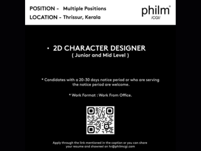 2D Character Designer required at PhilmCGI Studio animationandvfxjobs.com/2d-character-d…