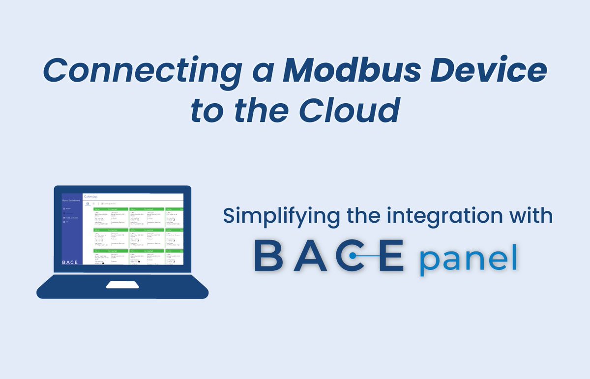 Connecting #ModbusDevices to Cloud can be complex. BACE Panel simplifies it: evalan.com/connecting-mod…. 
#IoT #IoTGateways #Modbus #ModbustoCloud #devicemanagement #DigitalTransformation