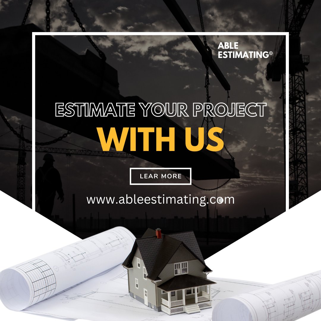 Ready to start your next project? We can help! Contact us for an estimate.

ABLE Estimating® || ableestimating.com || 786 872 7179

#Construction #constructionworker #constructionindustry #Solstice #remodeling #roofing #electrical #plumbing #contractors #WednesdayMotivation