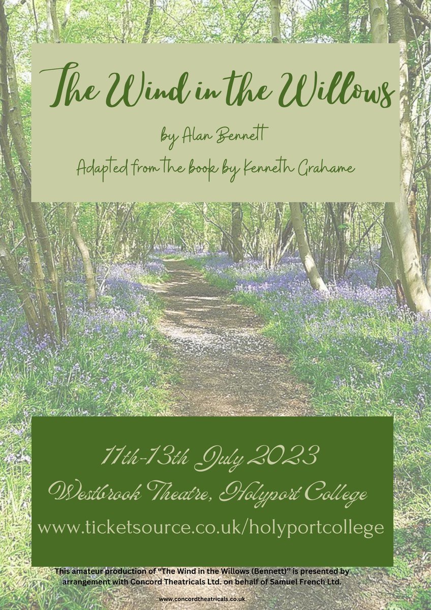 📣Tickets are now on sale for ‘The Wind in the Willows’! 📣

Tickets can be bought here - ticketsource.co.uk/holyportcollege 

See you there!