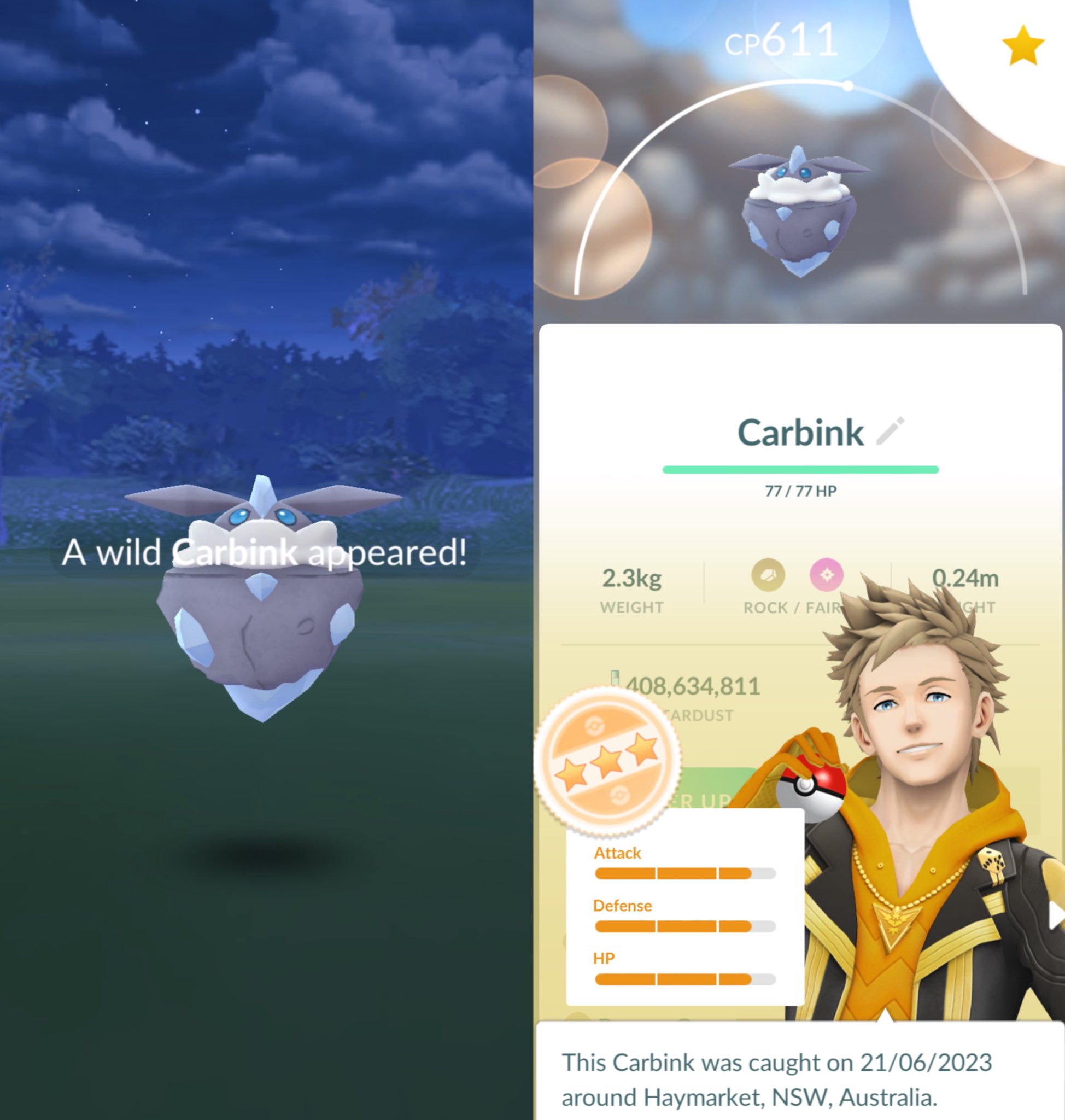 FleeceKing on X: “Caught my Pokédex Carbink from special research 